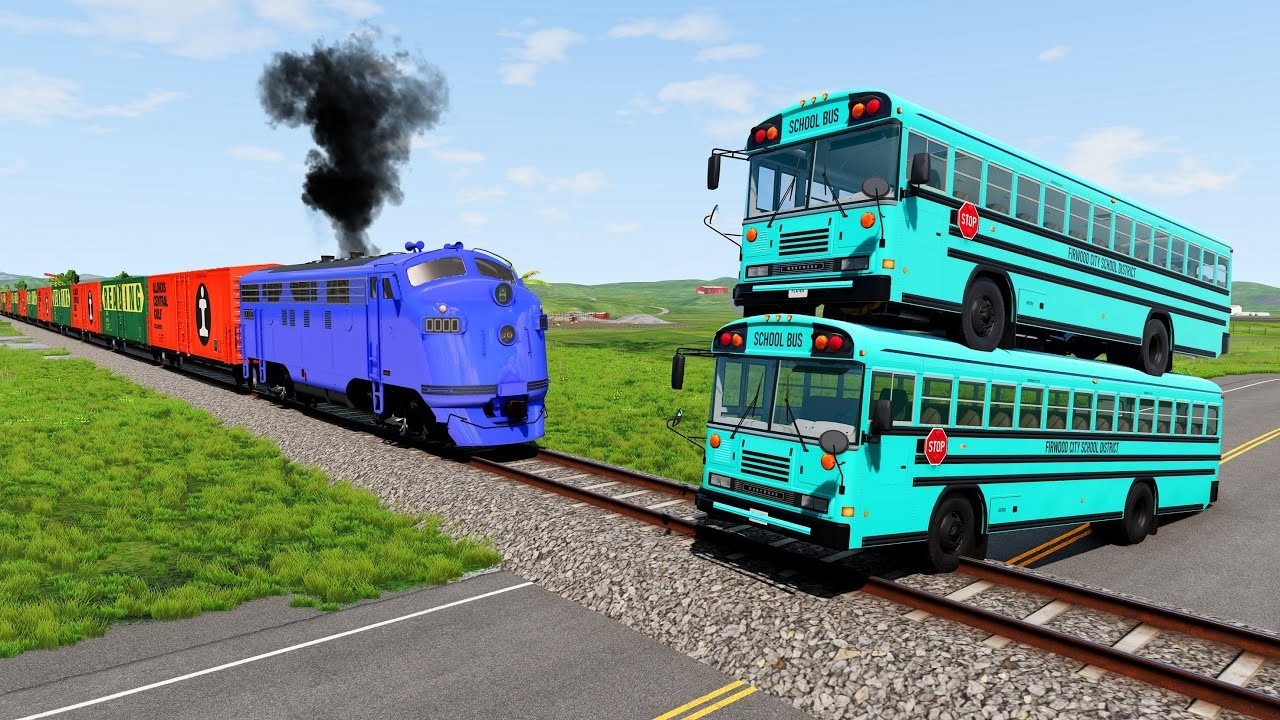BeamNG.drive Live Train Crashes vs DeepWater Crashes #32