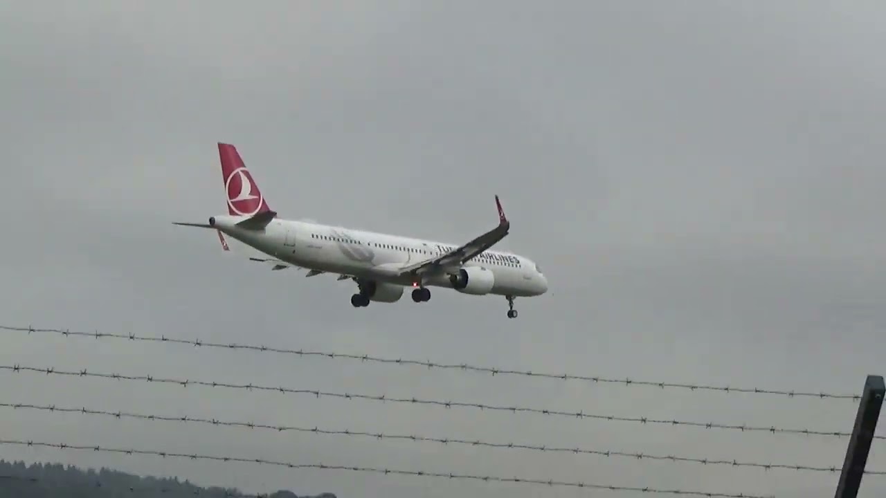 Turkish Airlines A321N Landing In ZRH Airport