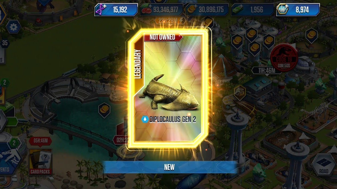 Jurassic world the game।Part 197।New Legendary Dinosaur। Amazing Fight