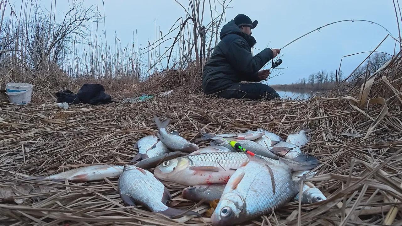Increíble pesca con flotador y fondo en enero: ¡atrapa montones de peces en este pozo en Astracán!