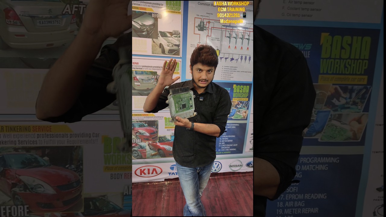 car scanning,Ecm repair cource, TELUGU,... MADANAPALLI ,BASHA WORKSHOP #telugu #mechanic #trending