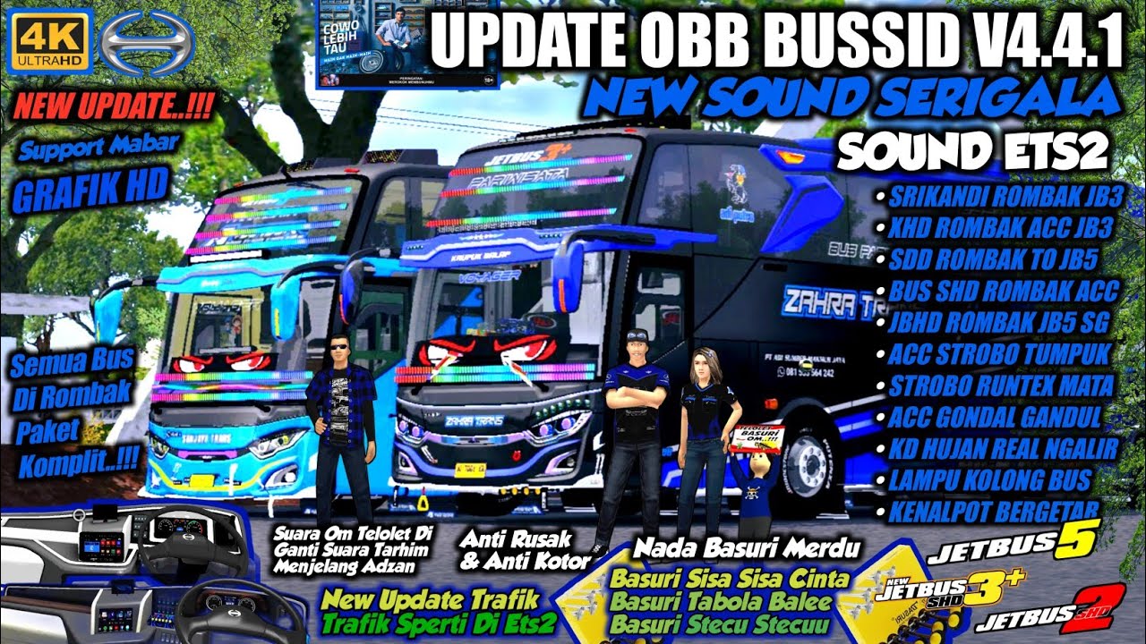 UPDATE BARU !! OBB BUSSID V4.4.1 SOUND SERIGALA | BASURI STECU STECU | Bus Simulator Indonesia