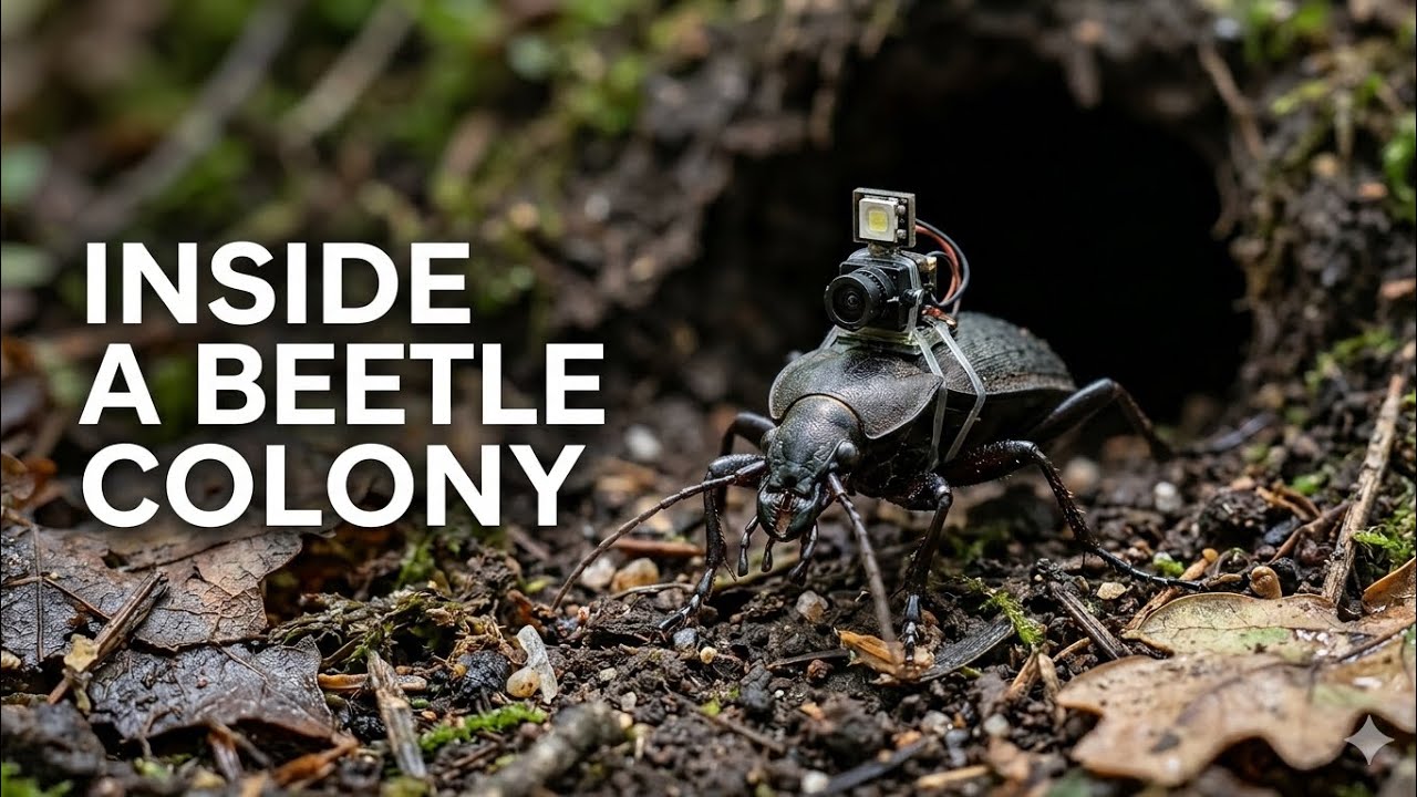 A Camera on a Beetle&rsquo;s Back | Exploring a Hidden Underground Colony