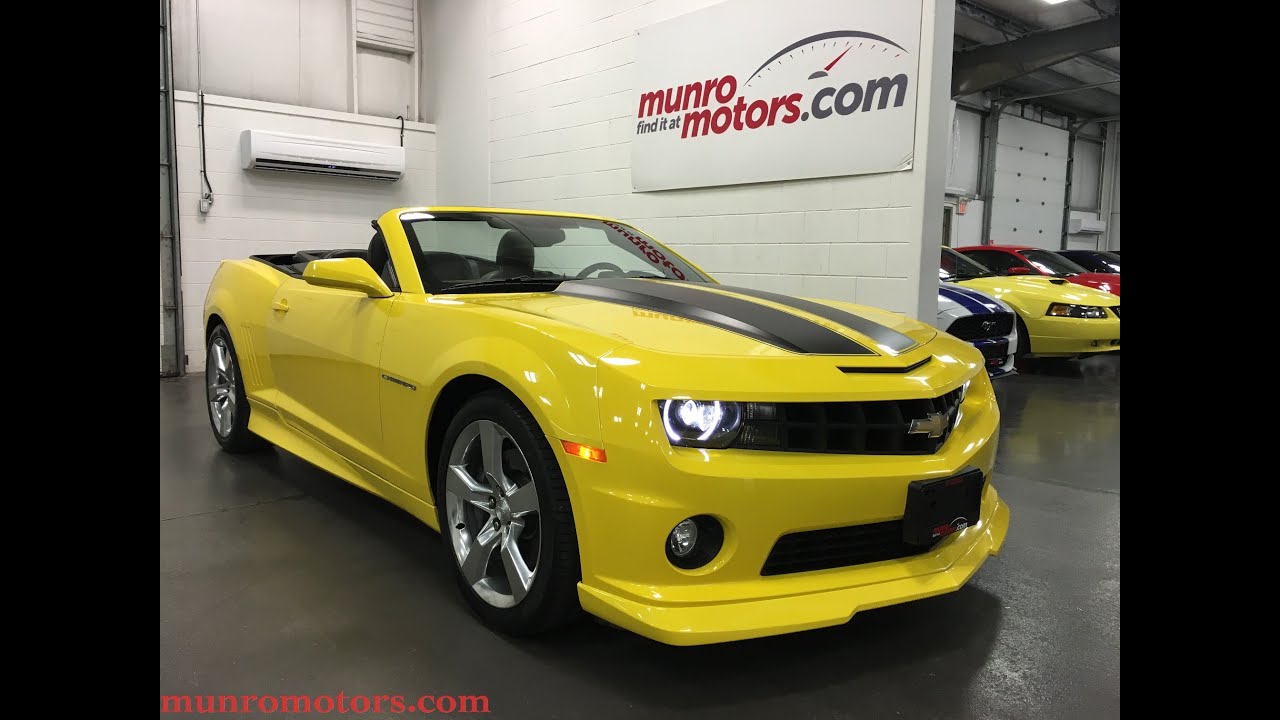 2011 Chevrolet Camaro SOLD   2SS RS GFX Convertible BUMBLE BEE 28 kms Munro Motors