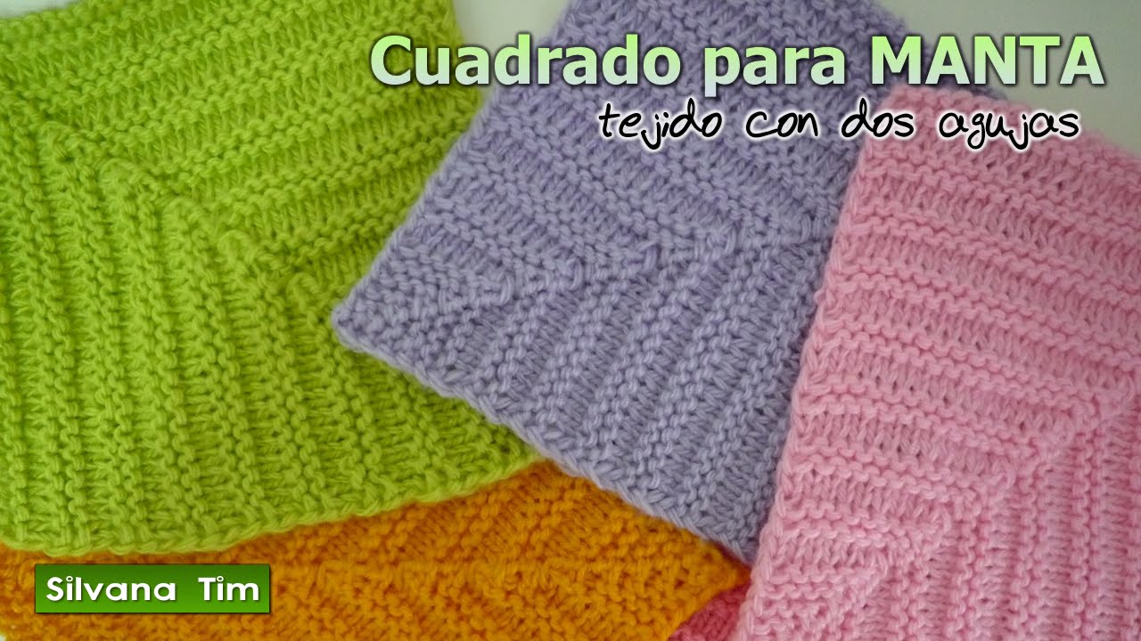 Cómo tejer CUADRADOS con dos agujas. Granny Square a dos agujas. Aprendé a tejer / Silvana Tim