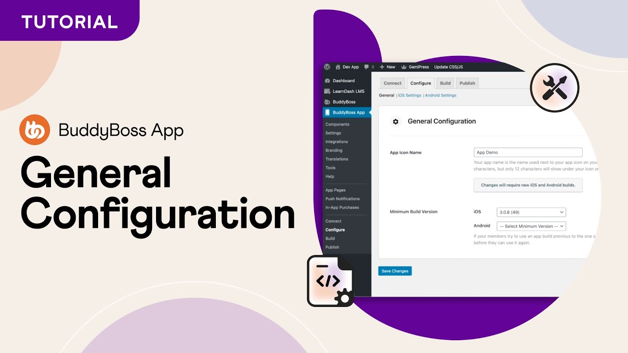How to set up General Configuration for BuddyBoss App