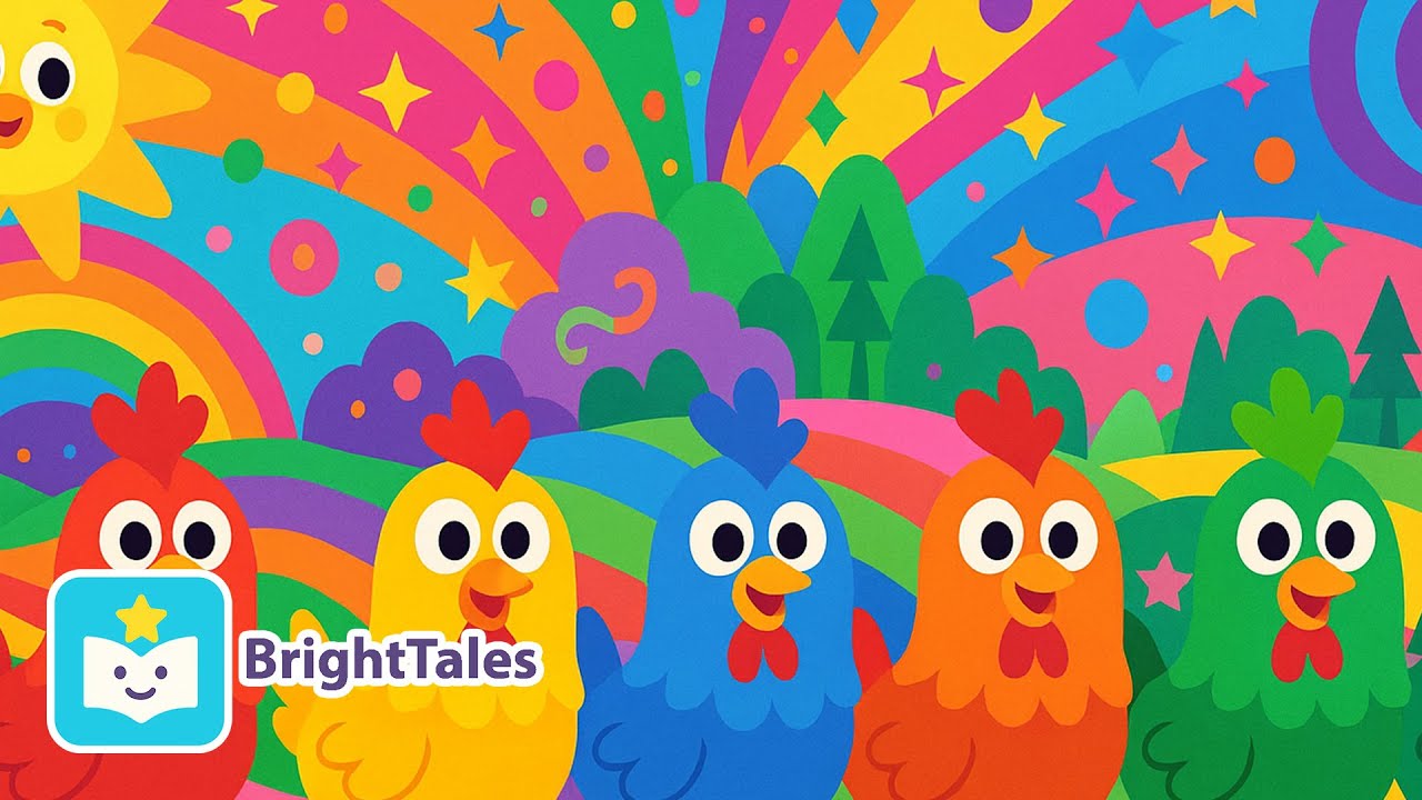 Let’s Get Clucky! 🐔 | Fun Color Song for Toddlers | BrightTales Kids Music Video