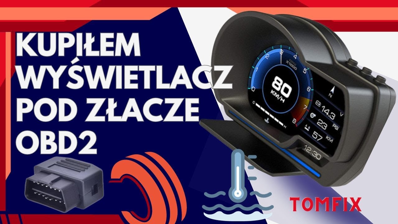 Wyświetlacz informacji na złącze OBD2