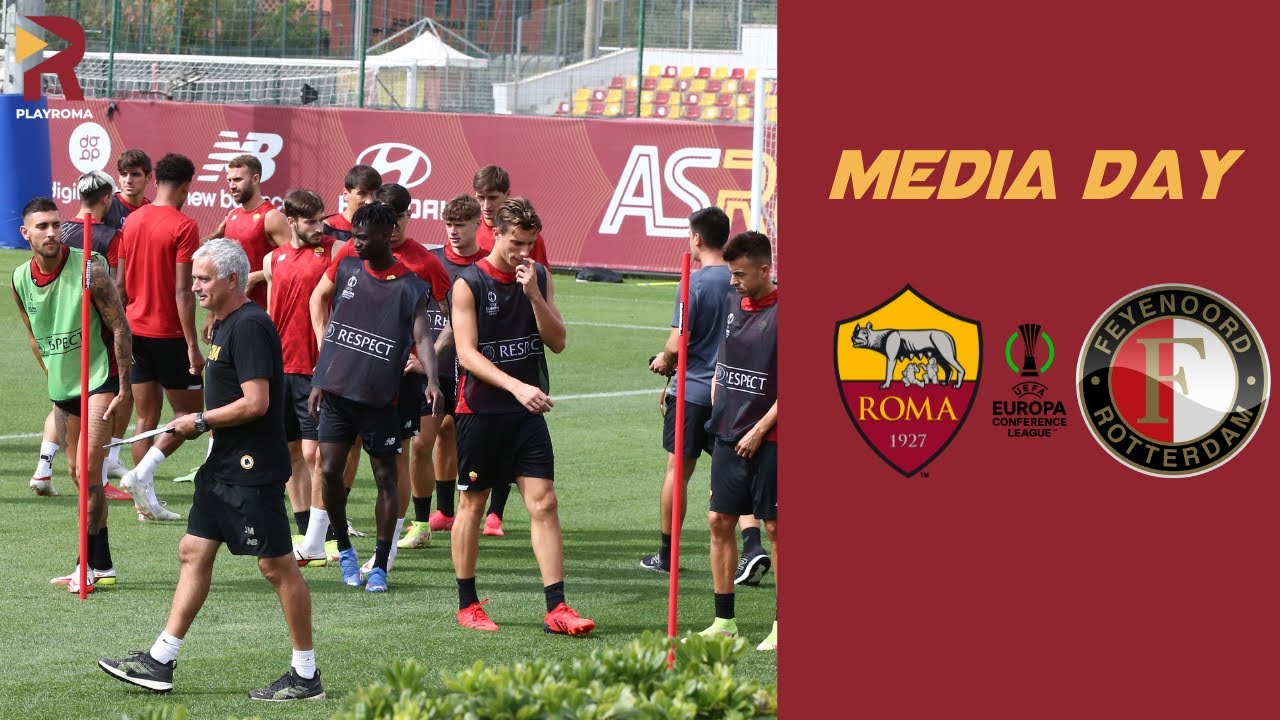 🏃🏻 L'ALLENAMENTO a TRIGORIA per il MEDIA DAY in vista di ROMA-FEYENOORD
