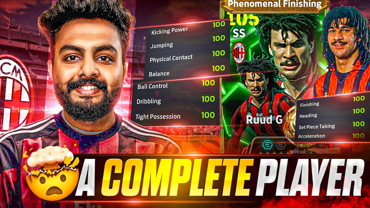 105 GULLIT DEEP LYING FORWARD GAMEPLAY🔥 | COMPLETE CARD🥵 | PHENOMENAL FINISHING SKILL🤯 | GOAL FEST💥