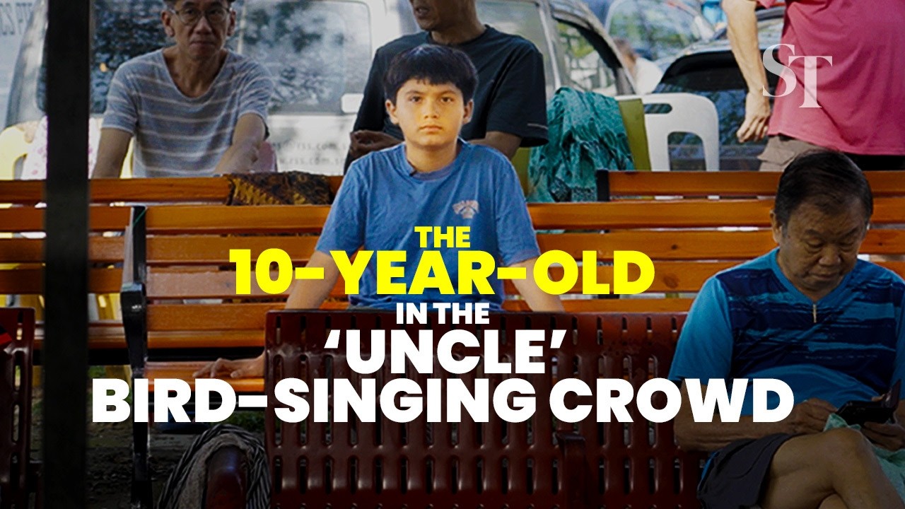 The unusual 10-year-old boy amongst the middle-aged men in the singing bird community