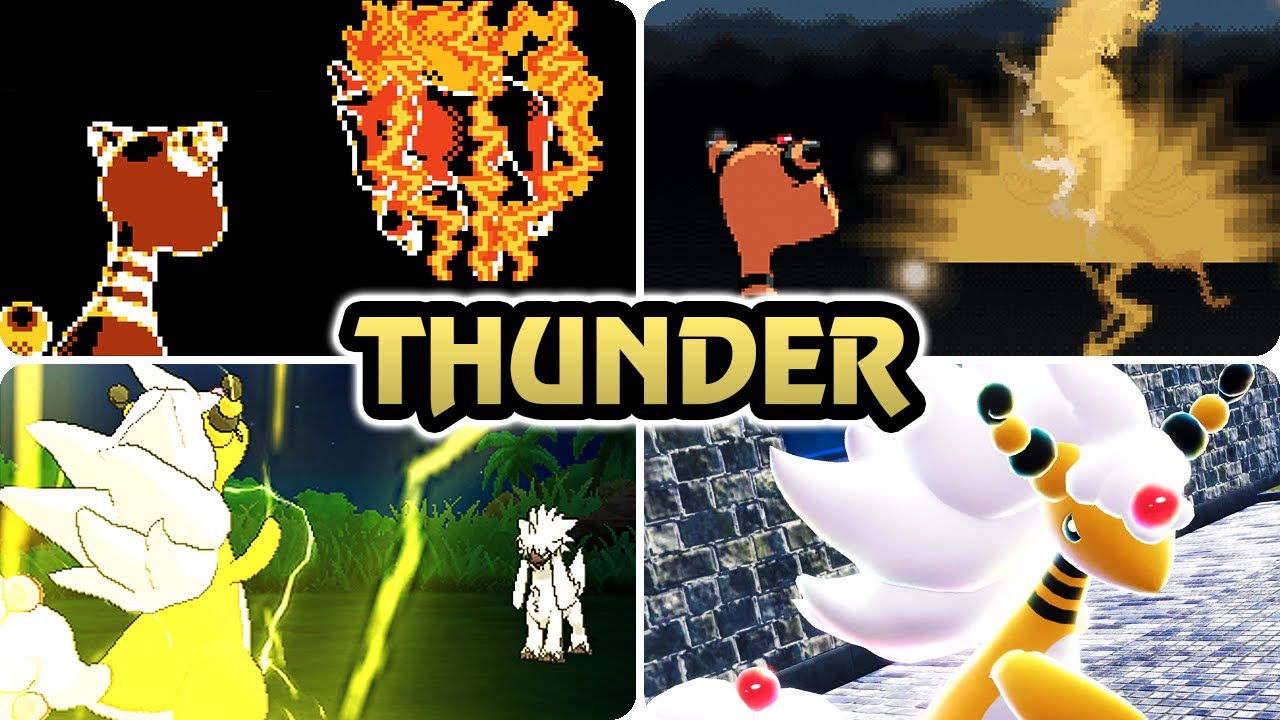 Evolution of Using Thunder in Pokémon & Locations (1996 - 2025)