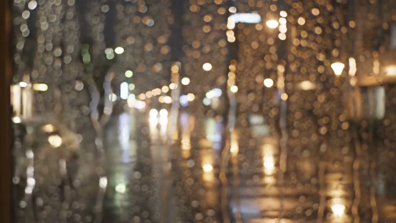 Relaxing rain sound at night