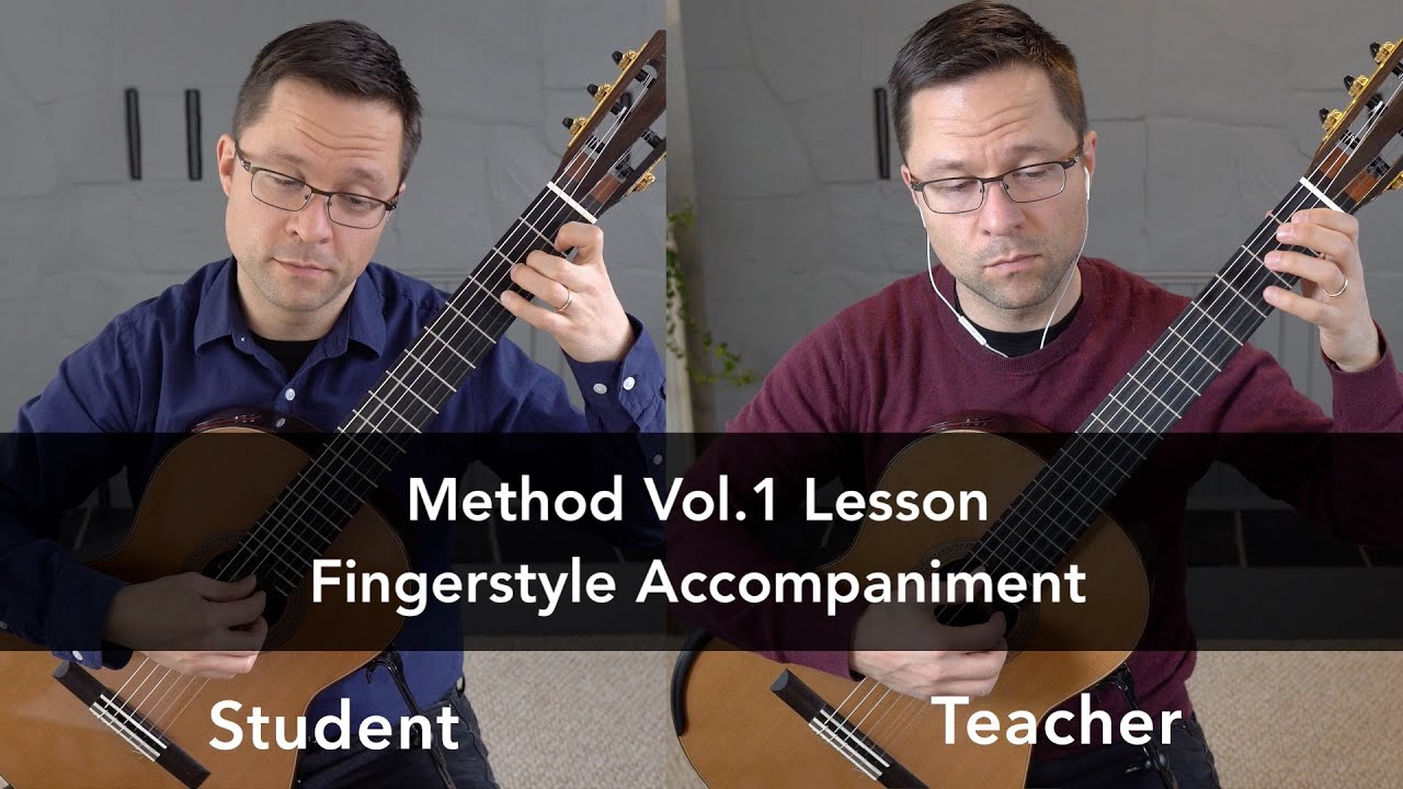 Beginner Method: Fingerstyle Accompaniment Lessons & Songs for Guitar
