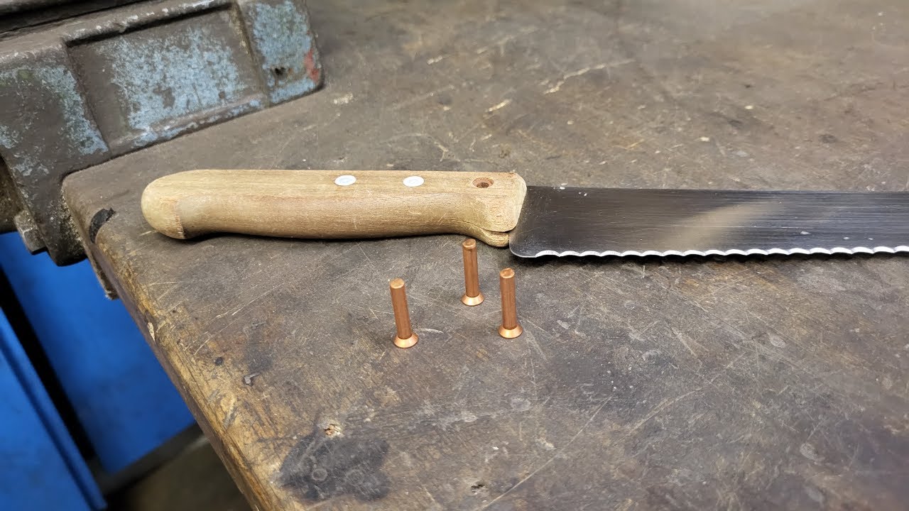 How to rivet a knife handle