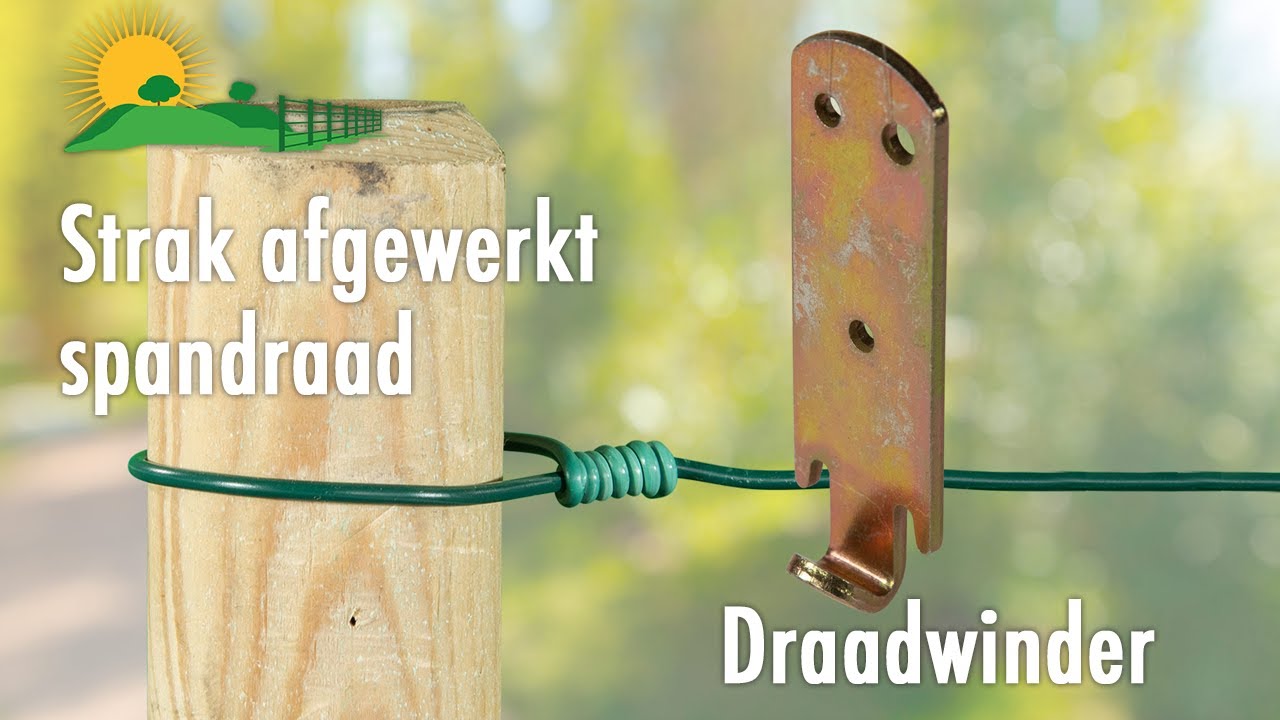 Spandraad mooi, stevig en veilig afwerken met de Garmix draadwinder. Voor hekwerken en afrastering.