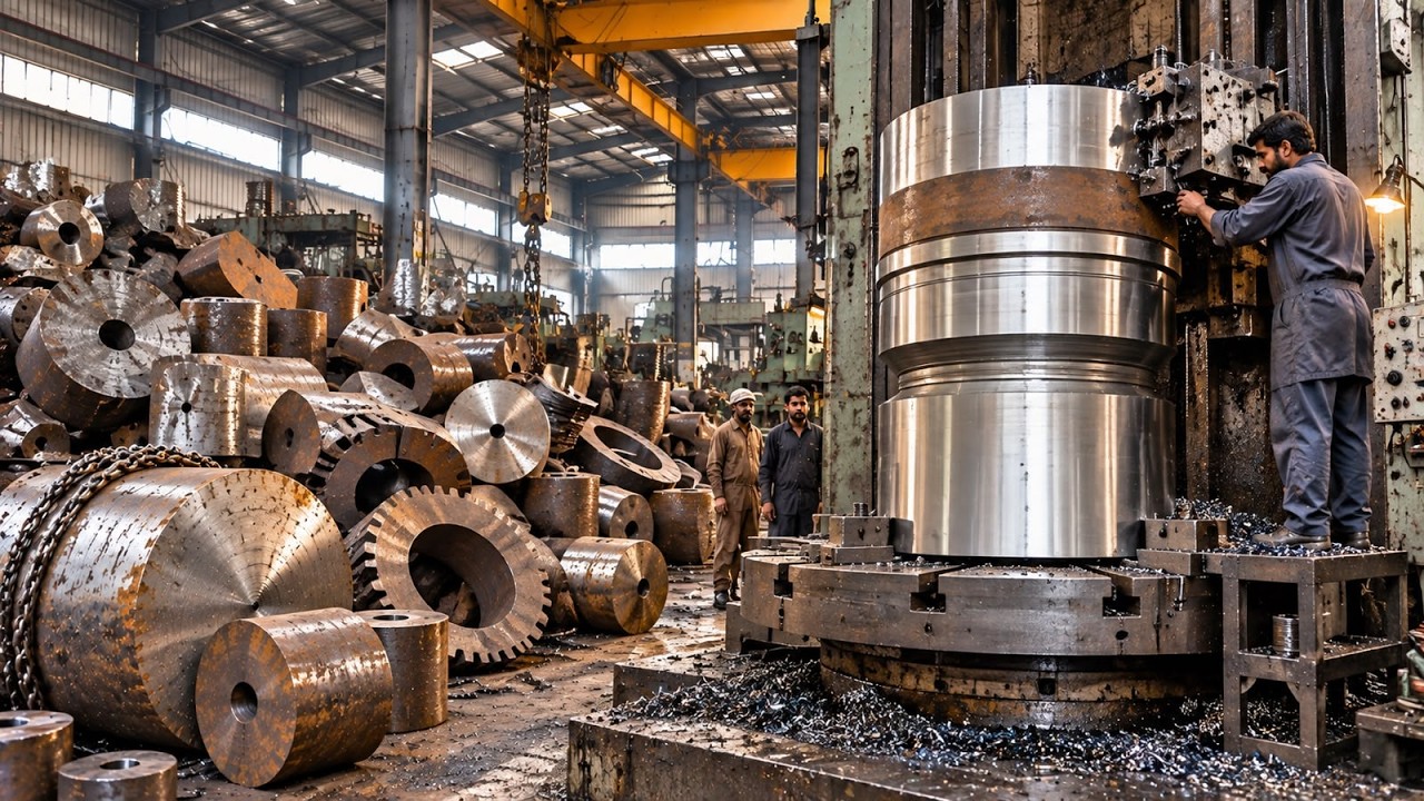 Massive Gear Manufacturing Process | Heavy Crane Lifting & Giant Gear Machining
