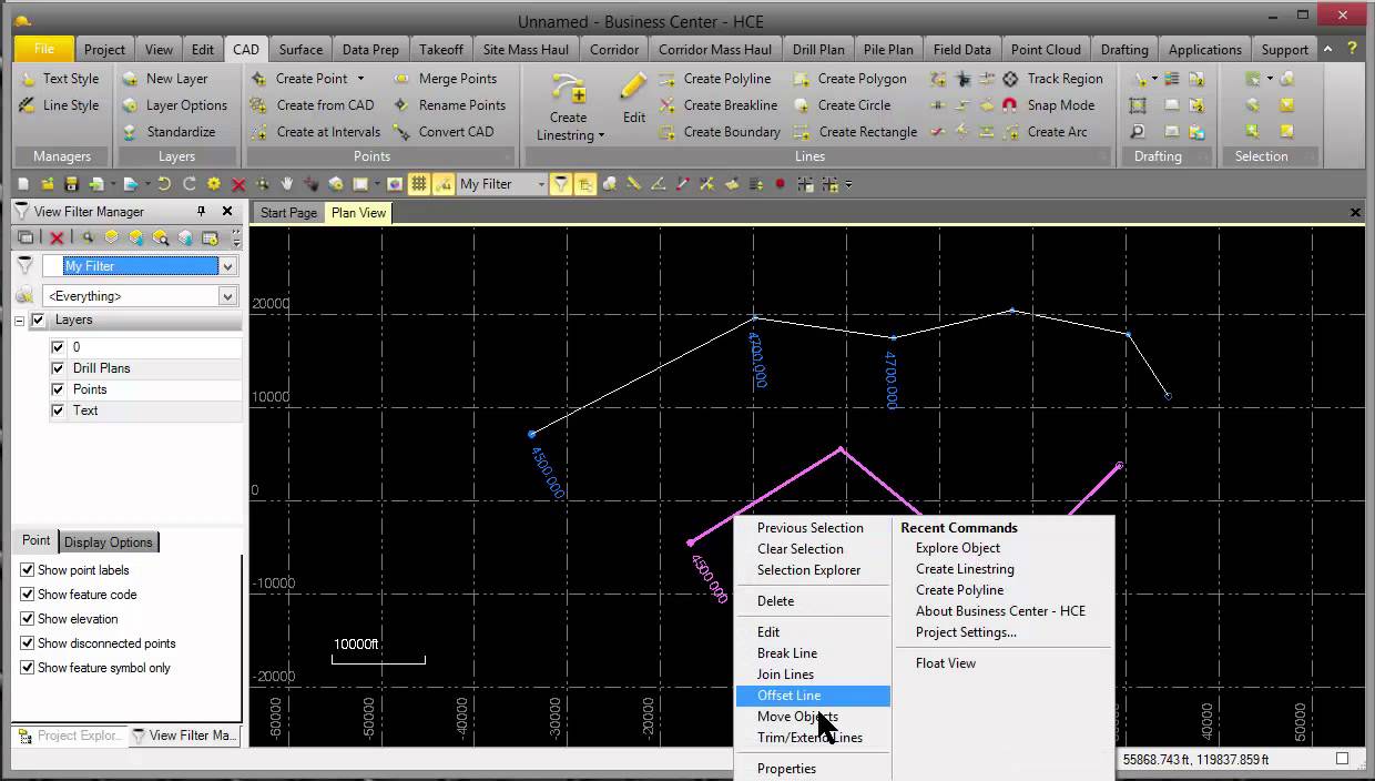 Simple CAD Function in Trimble Business Center HCE