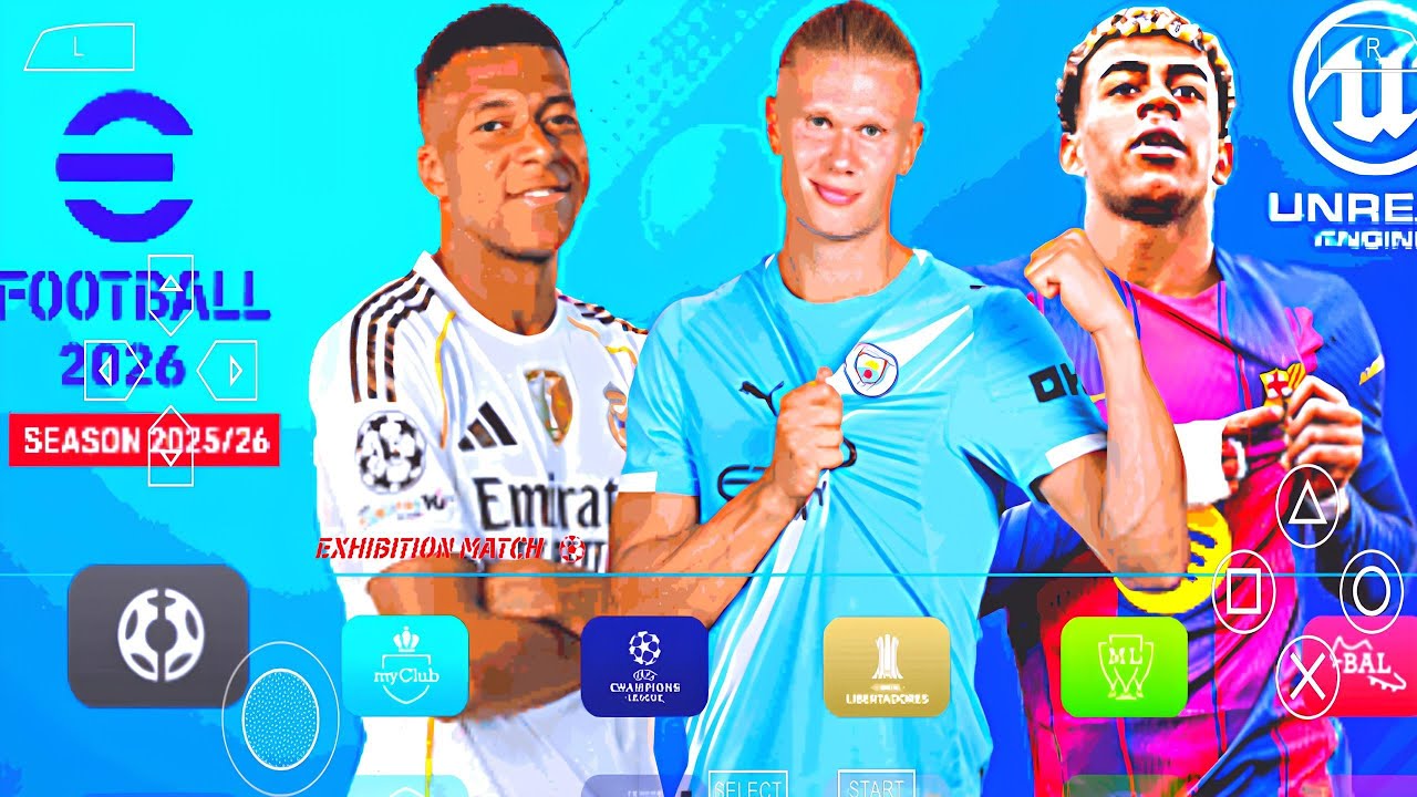 eFootball PES 2026 PPSSPP Без сохранений и текстур Полное обновление Камера ps5 Лучшая графика