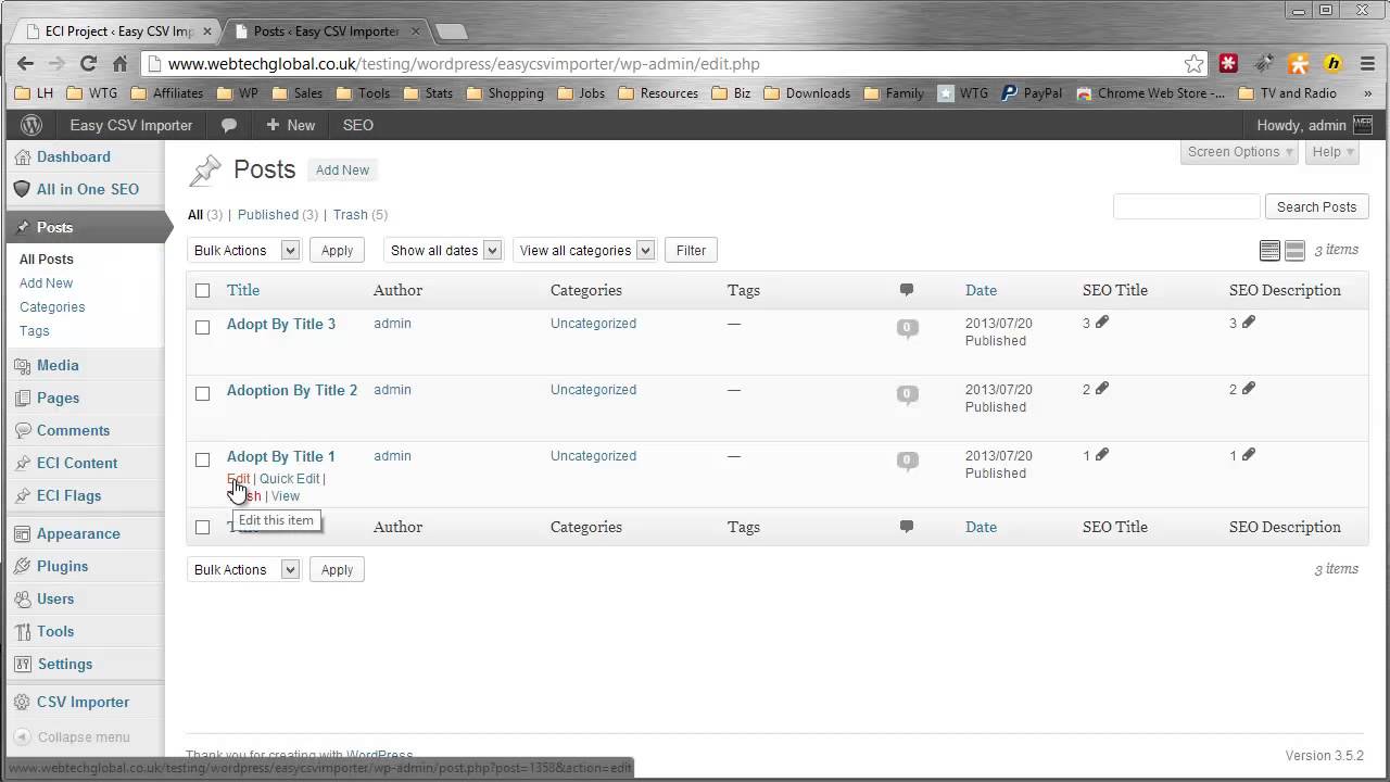 Easy CSV Importer - Adopt Existing Posts By Title