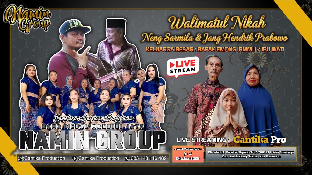 🔴LIVE (malam) RMMJ - NAMIN GROUP || PERHAJATAN: EMONG / IBU WATI || Ciwaringin-Karawang, 03 Okt 2025