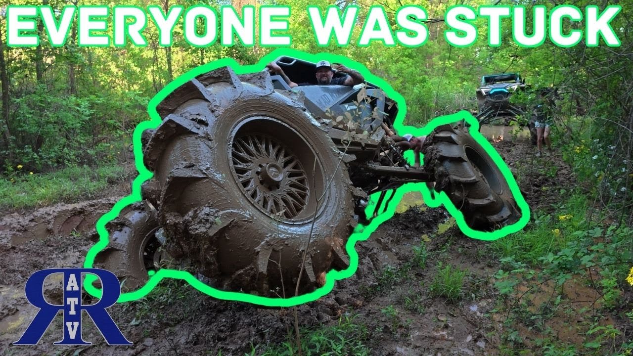 Everyone stuck!!  (except the wheelers) River Run #offroad #mud #racing