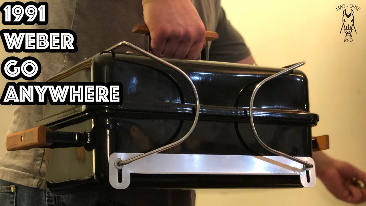 1991 Weber Go Anywhere — Johnsonville Beer Brats