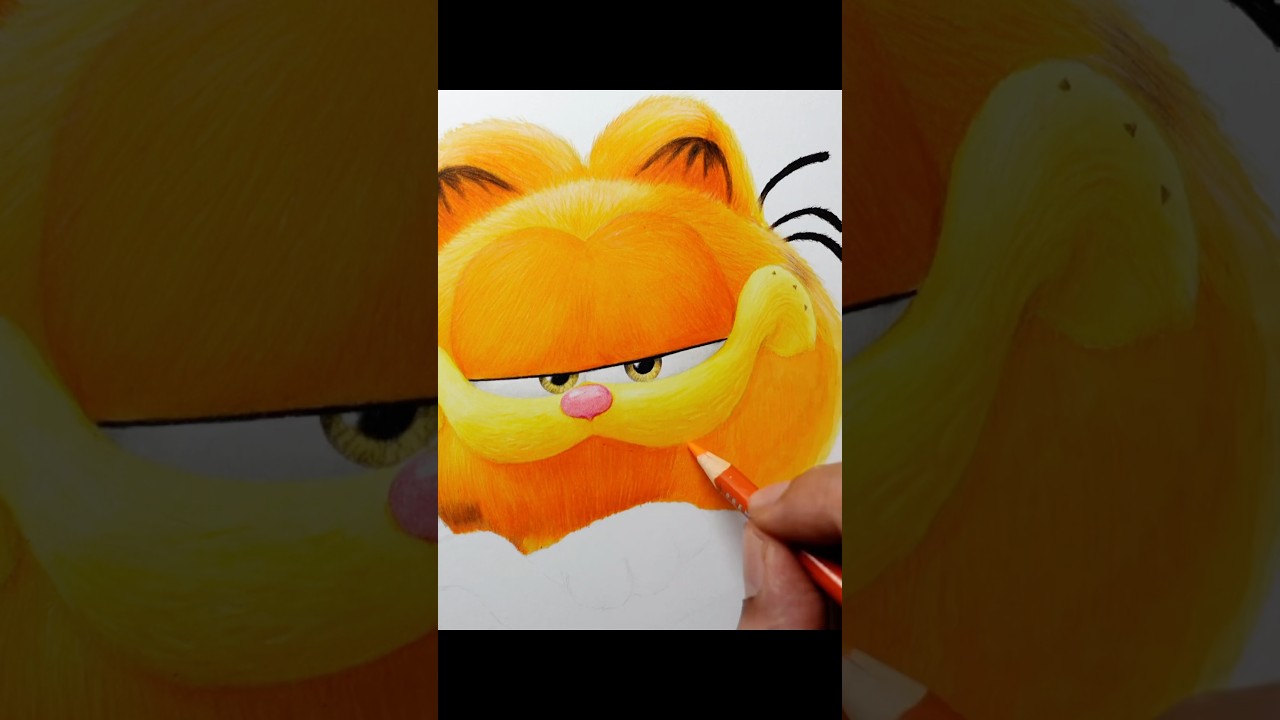 Garfield Drawing Timelapse | Artology #garfieldmovie #fanart
