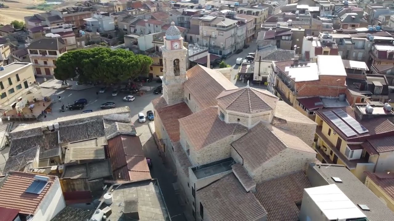 Delia, Sicily, from the air (August 2022)