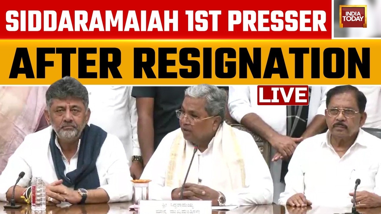 LIVE: Siddaramaiah First Press Conference After Resignation As Karnataka CM | Siddu-DKS Presser