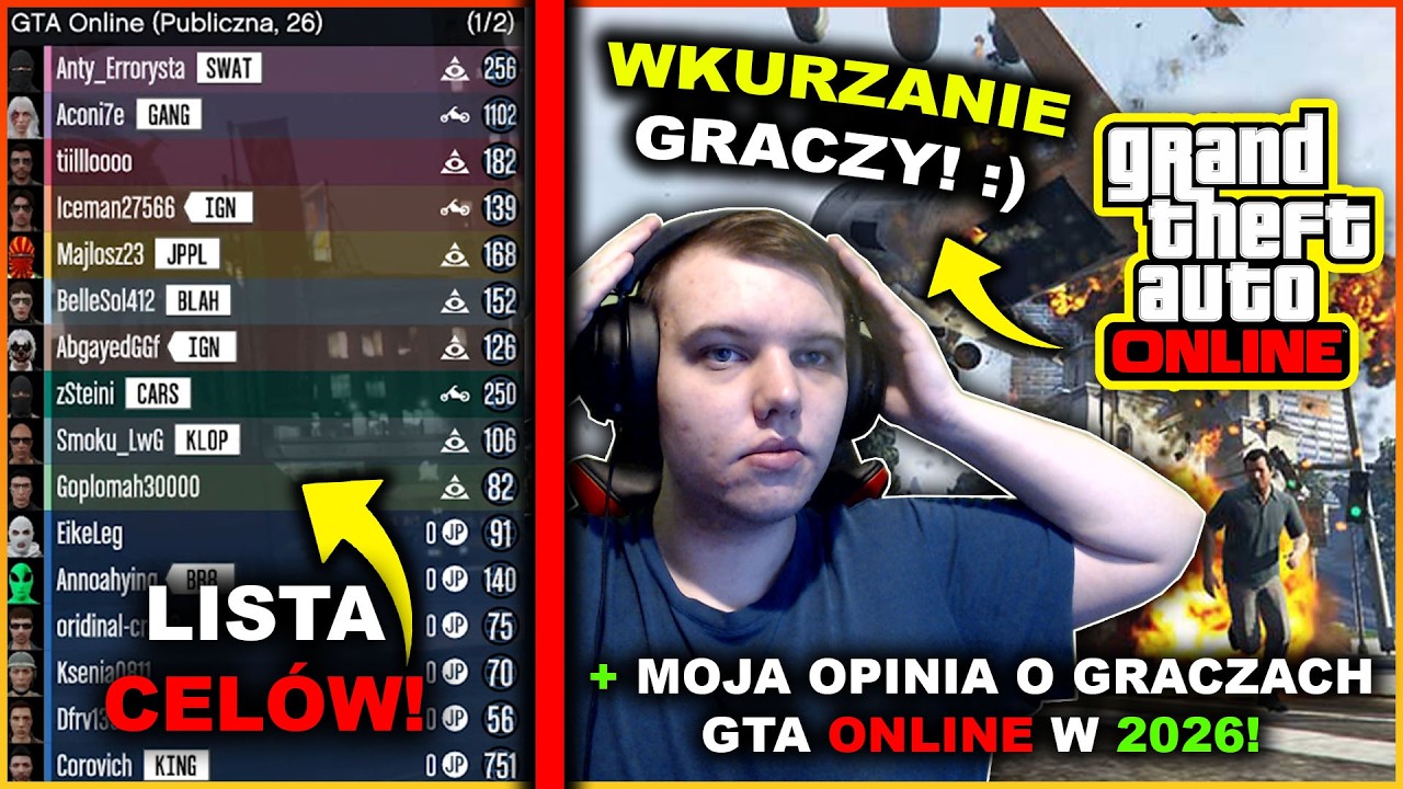 ZNÓW WKURZAM GRACZY W GTA 5 ONLINE 😈 + opinia o graczach GTA w 2026