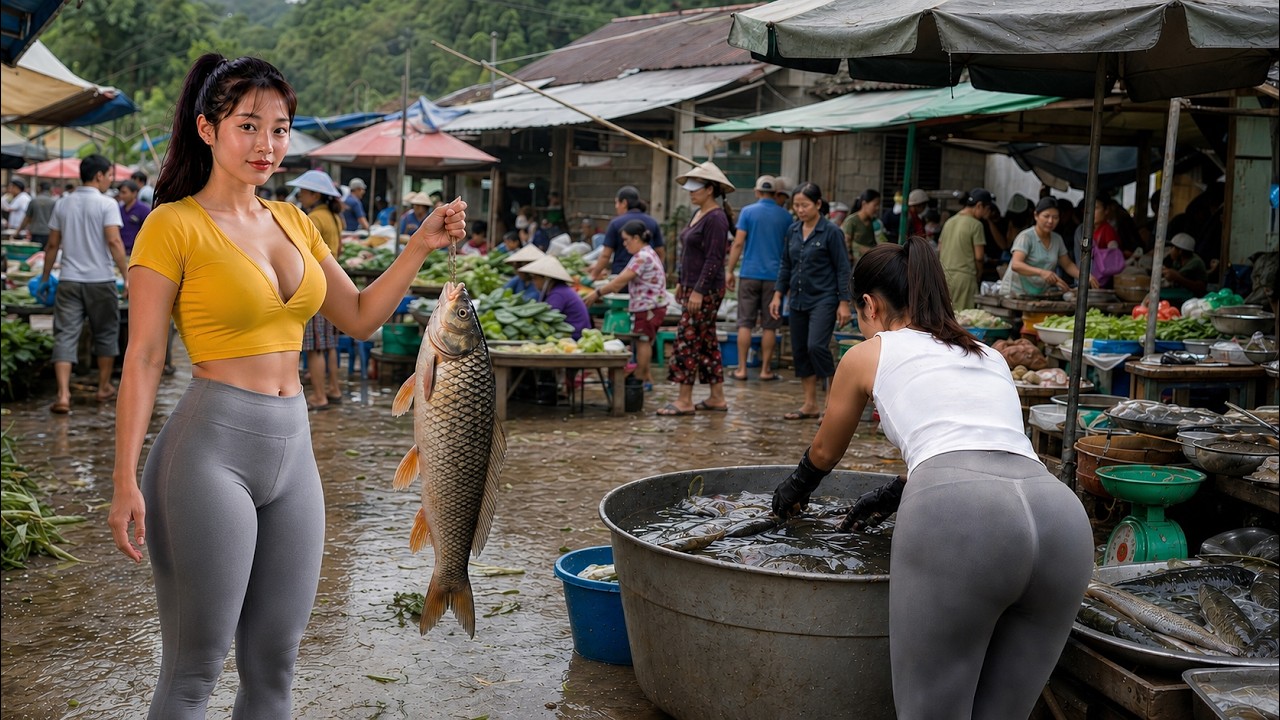 [ TIMELAPSE ] She Sells FRESH Fish at Busy Village Market | Daily Fish Harvest