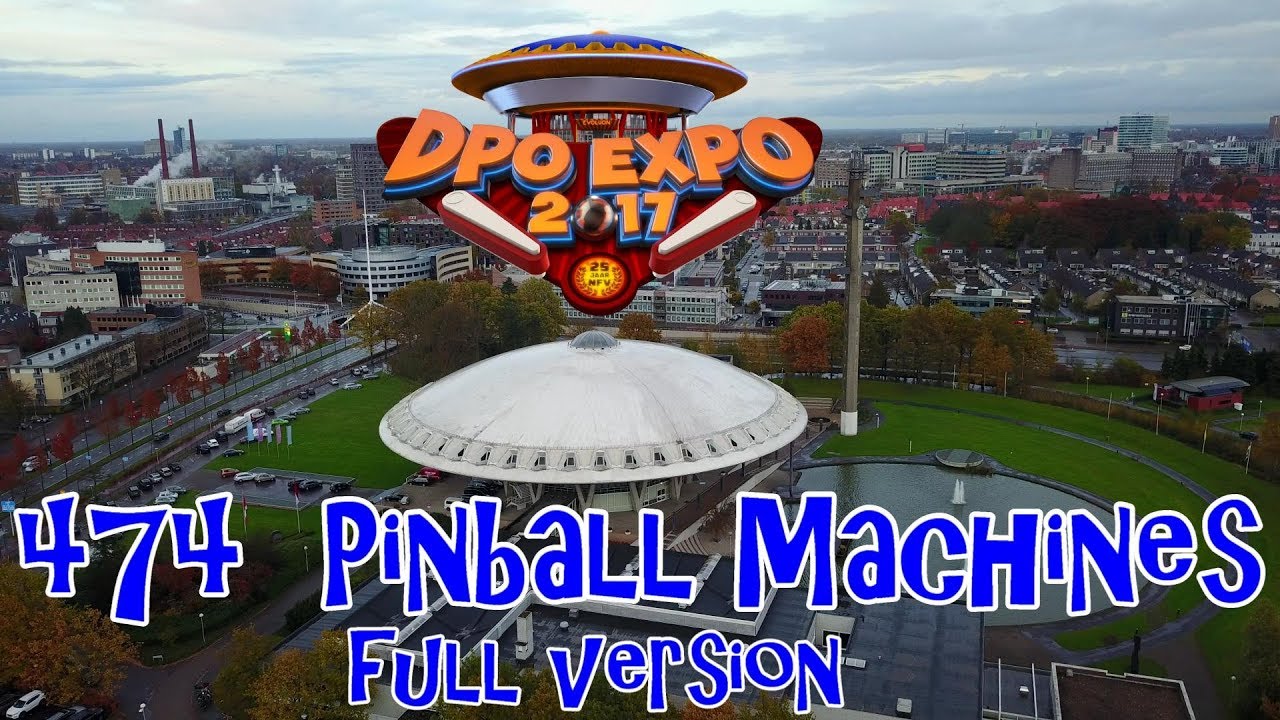 Dutch Pinball Expo Drone  Video Flipper Convention Holland Eindhoven DPO Expo 2017