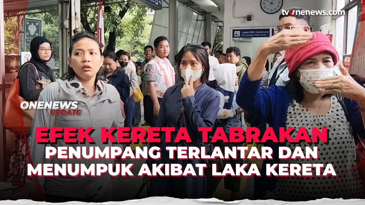 Momen Penumpang Terlantar di Staisun, Imbas Kereta Bandara Tabrak Truk Tronton | OneNews Update