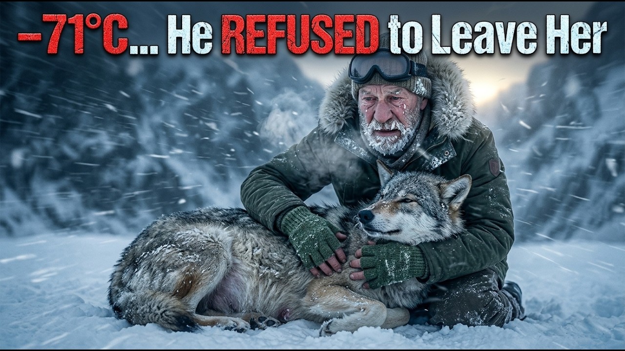 –71°C… He Refused to Leave the Pregnant Wolf in the Snow