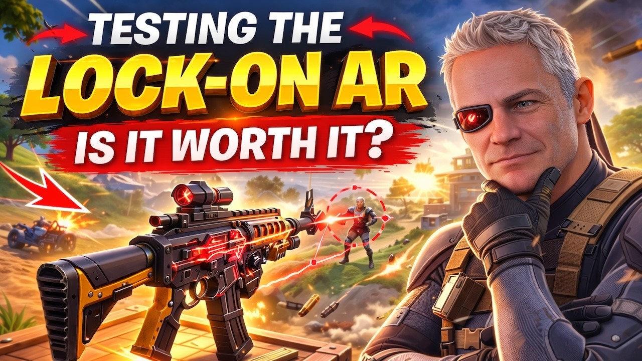 Fortnite Zero Build solo using the Lock on AR