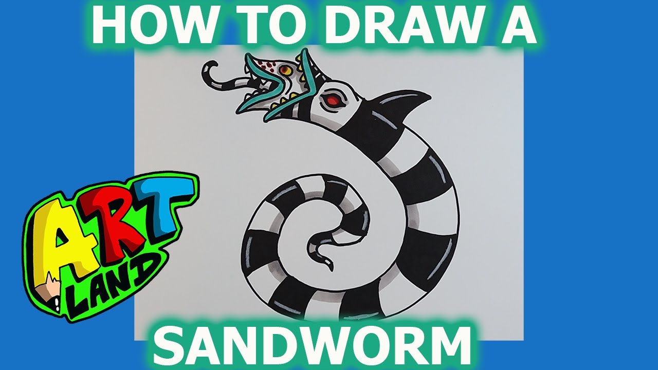 How to Draw a SAND WORM from BEETLEJUICE