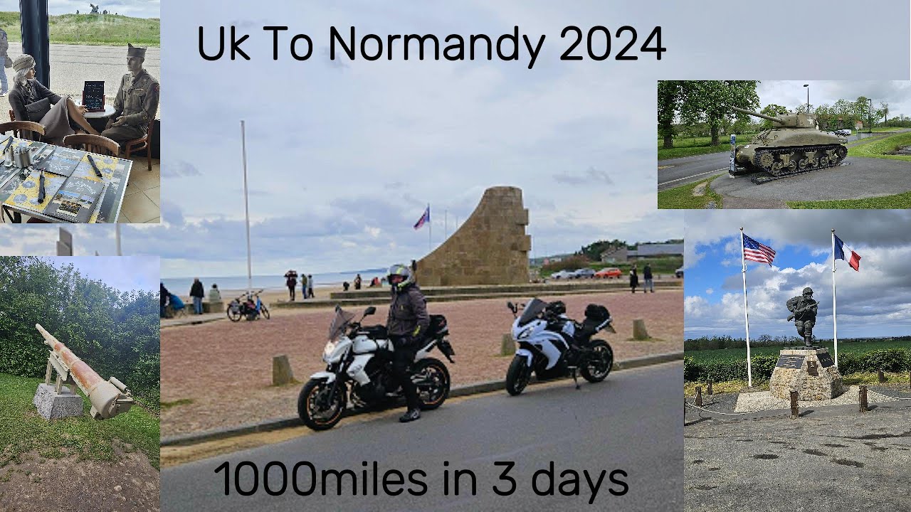 Uk to Normandy 3 days trip on Motorbikes 1000miles Part1 2024