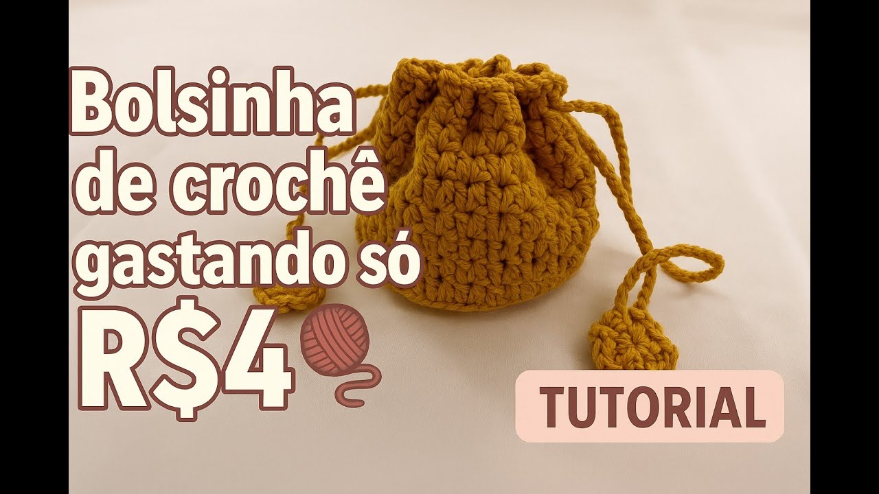 Aprenda a fazer uma bolsinha de crochê gastando só R$4 🧶 | EP5 Tudo com um novelo