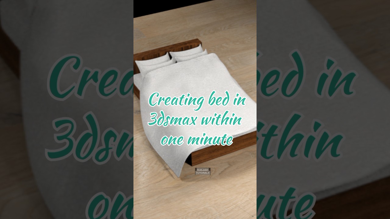 Creating this bed in 3dsmax within one minute #3dsmaxmodeling #3dsmax #3dsmaxdesign