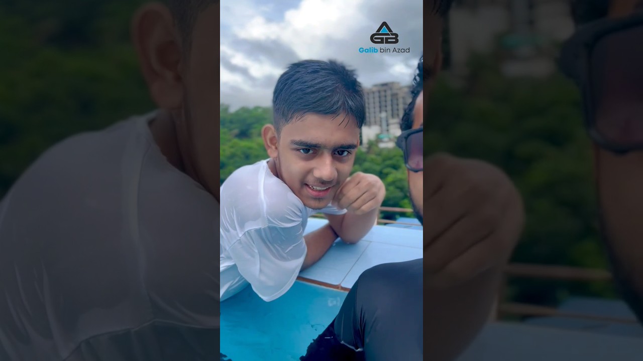 Who can swim? Village or Dhaka! GALIB BIN AZAD #kalarab #galib #swimming