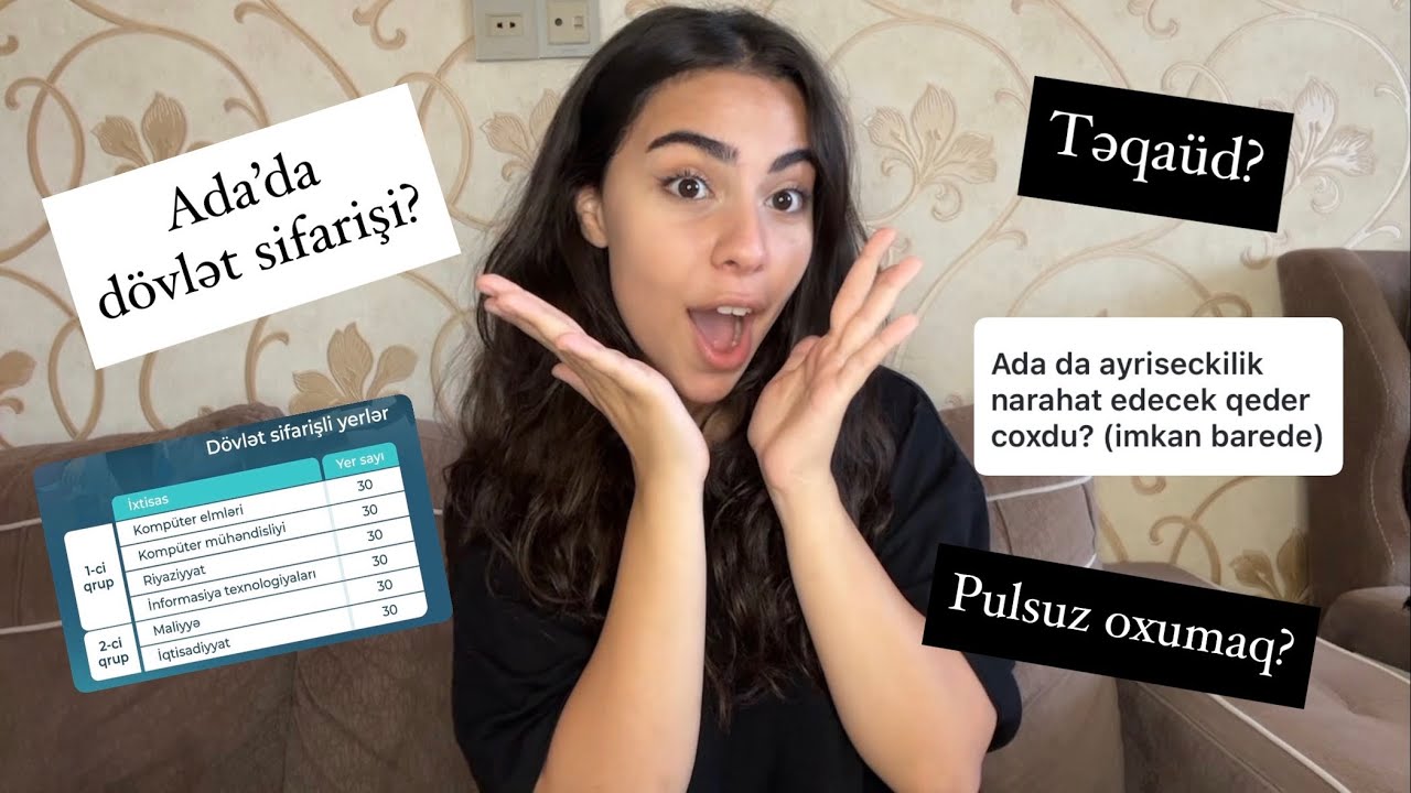 ADA universitetində dövlət sifarişli yerlər? |Universitet haqqında suallarınızı cavabladım.