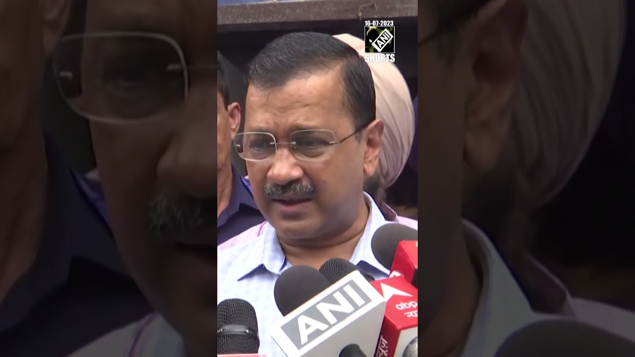 Delhi CM Kejriwal visits flood relief camp