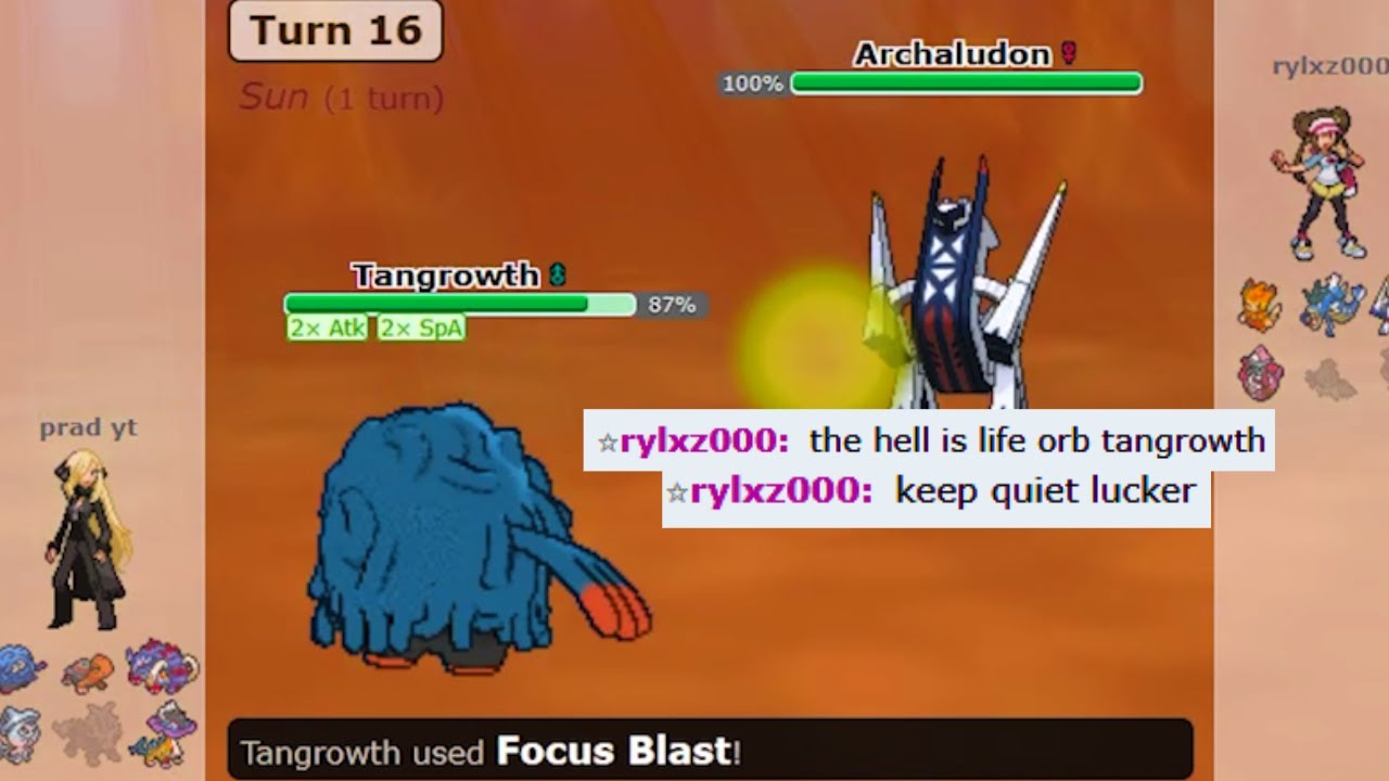OFFENSIVE LIFE ORB TANGROWTH SMASHED THIS KID ON POKEMON SHOWDOWN!