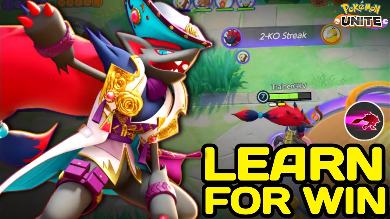 Learn Zoroark to win every in Solo Queue 🤯 Pokemon Unite - NINZA PLAYS