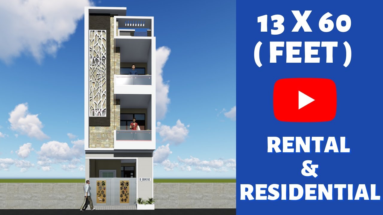 13 feet by 60 feet house design | 13 X 60 house plan | 13 by 60 makan ka naksha | best house design