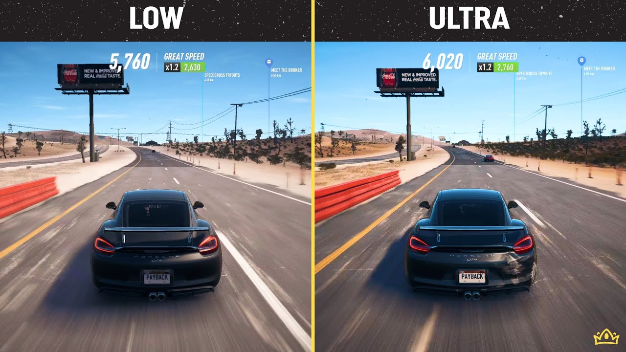 Need For Speed Payback | Low vs Ultra | PC Graphic Settings Comparison