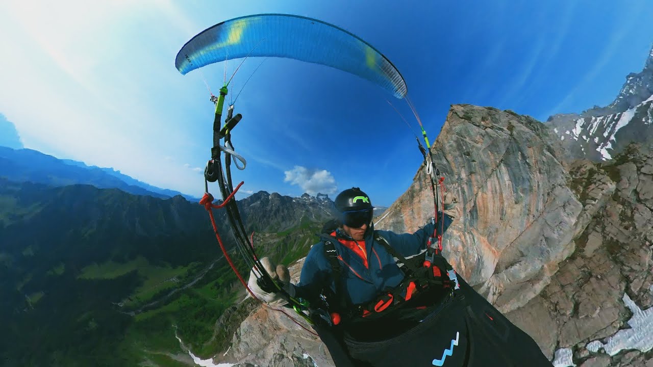 paragliding hyperlapse 257km triangle in the alps