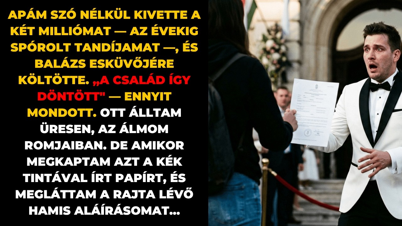 Ap&aacute;m a b&aacute;ty&aacute;mnak adta a tand&iacute;jamat. Sz&oacute; n&eacute;lk&uuml;l lemondtam a luxusesk&uuml;vője helysz&iacute;n&eacute;