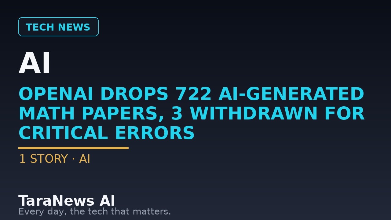 OpenAI Drops 722 AI-Generated Math Papers, 3